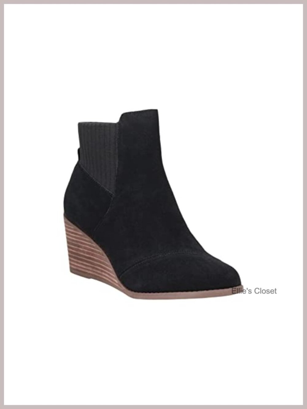 Suede Wedge Ankle Bootie with OrthoLite Cushioning